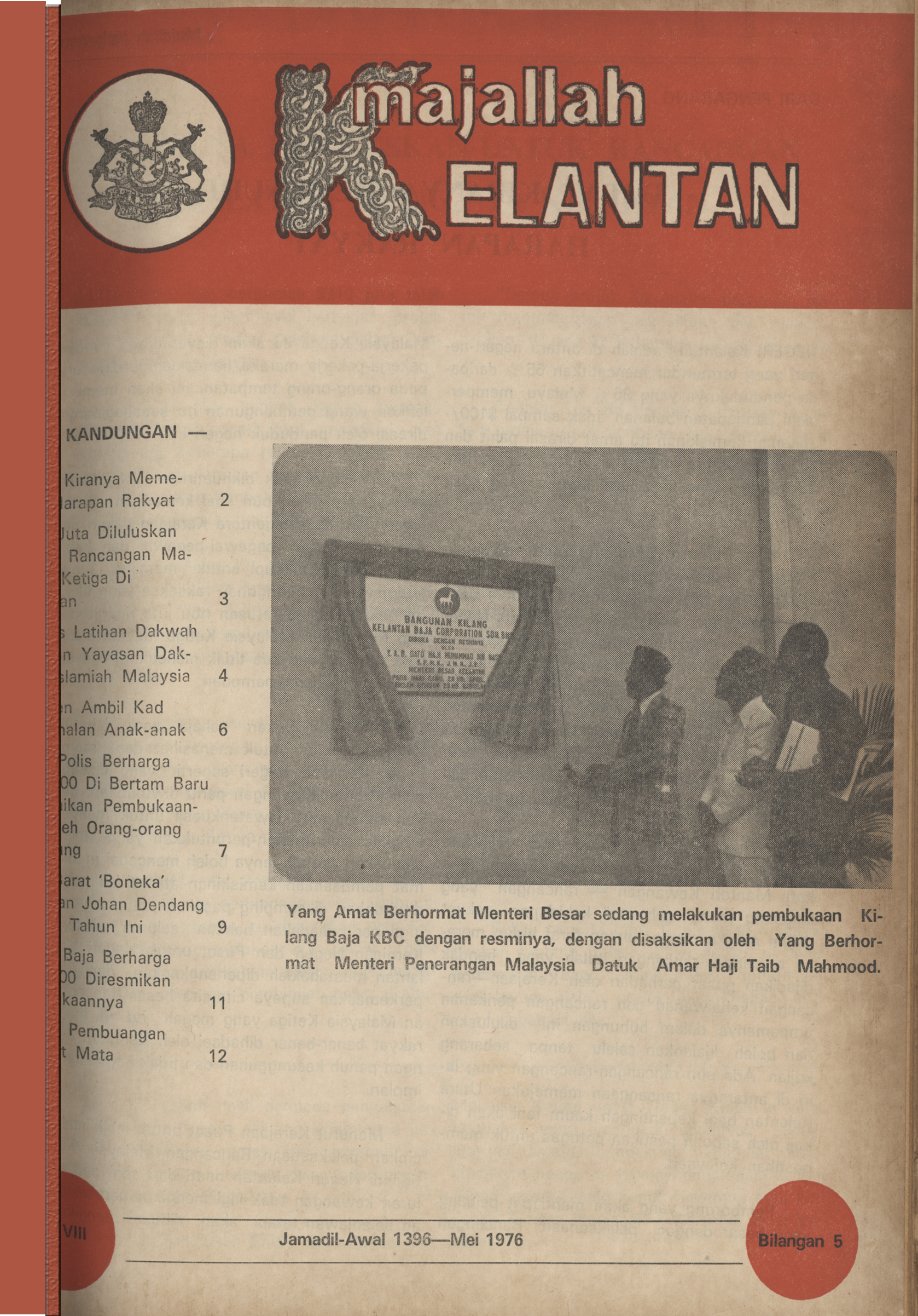 Majalah Kelantan 1396 - Jun 1976 Bil 5