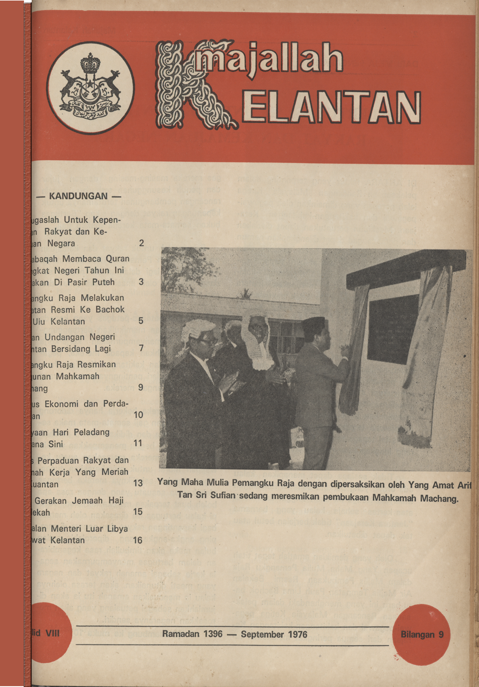 Majalah Kelantan 1396 - September 1976 Bil 9
